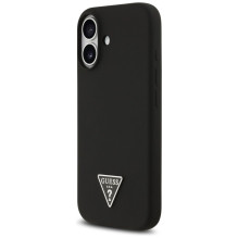 GUESS case for IPHONE 17 compatible with MagSafe GUHMP17SSCTRLMK (Silicone W / Triangle Logo) black
