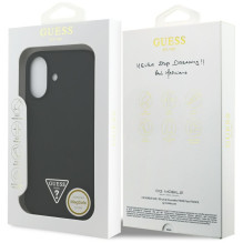 GUESS case for IPHONE 17 compatible with MagSafe GUHMP17SSCTRLMK (Silicone W / Triangle Logo) black