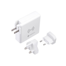 Multifunction charger Forcell F-Energy 4in1 2 x USB A + USB C 15W + power bank 8000mAh + wireless charging white Multifunction charger Forcell F-Energy 4in1 2 x USB A + USB C 15W + power bank 8000mAh + wireless charging white