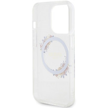 GUESS case for IPHONE 15 Pro compatible with MagSafe GUHMP15LHFWFCT (Flowers Wreath) transparent GUESS case for IPHONE 15 Pro compatible with MagSafe GUHMP15LHFWFCT (Flowers Wreath) transparent