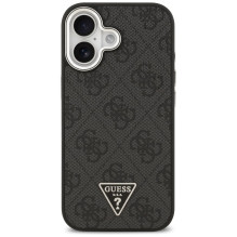 GUESS case for IPHONE 17 compatible with MagSafe GUHMP17SP4TSRCMK (PU 4G W / Triangle Logo SL) black GUESS case for IPHONE 17 compatible with MagSafe GUHMP17SP4TSRCMK (PU 4G W / Triangle Logo SL) black