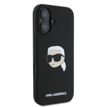 KARL LAGERFELD case for IPHONE 16 compatible with MagSafe KLHMP16SSKHPPLK (Sil KL Head Print) black KARL LAGERFELD case for IPHONE 16 compatible with MagSafe KLHMP16SSKHPPLK (Sil KL Head Print) black