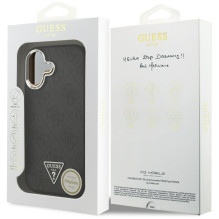 GUESS case for IPHONE 17 compatible with MagSafe GUHMP17SP4TSRCMK (PU 4G W / Triangle Logo SL) black GUESS case for IPHONE 17 compatible with MagSafe GUHMP17SP4TSRCMK (PU 4G W / Triangle Logo SL) black