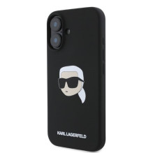 KARL LAGERFELD case for IPHONE 16 compatible with MagSafe KLHMP16SSKHPPLK (Sil KL Head Print) black KARL LAGERFELD case for IPHONE 16 compatible with MagSafe KLHMP16SSKHPPLK (Sil KL Head Print) black