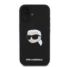 KARL LAGERFELD case for IPHONE 16 compatible with MagSafe KLHMP16SSKHPPLK (Sil KL Head Print) black KARL LAGERFELD case for IPHONE 16 compatible with MagSafe KLHMP16SSKHPPLK (Sil KL Head Print) black