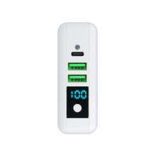 Daugiafunkcis įkroviklis Forcell F-Energy 4in1 2 x USB A + USB C 15W + išorinė baterija 8000mAh + belaidis įkrovimas, ba Daugiafunkcis įkroviklis Forcell F-Energy 4in1 2 x USB A + USB C 15W + išorinė baterija 8000mAh + belaidis įkrovimas, ba