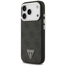 GUESS case for IPHONE 17 Pro compatible with MagSafe GUHMP17LP4TSRCMK (PU 4G W / Triangle Logo SL) black