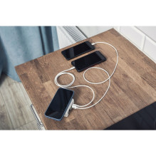 Multifunction charger Forcell F-Energy 4in1 2 x USB A + USB C 15W + power bank 8000mAh + wireless charging white Multifunction charger Forcell F-Energy 4in1 2 x USB A + USB C 15W + power bank 8000mAh + wireless charging white