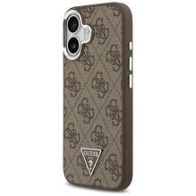 GUESS case for IPHONE 17 compatible with MagSafe GUHMP17SP4TSRCMW (PU 4G W / Triangle Logo SL) brown