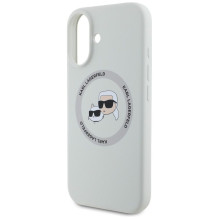KARL LAGERFELD case for IPHONE 16 compatible with MagSafe KLHMP16SSKCHTCE (Silicone KC Heads) beige