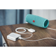 Multifunction charger Forcell F-Energy 4in1 2 x USB A + USB C 15W + power bank 8000mAh + wireless charging white Multifunction charger Forcell F-Energy 4in1 2 x USB A + USB C 15W + power bank 8000mAh + wireless charging white