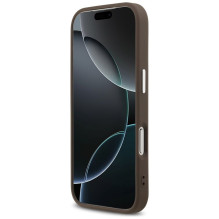GUESS case for IPHONE 17 Pro compatible with MagSafe GUHMP17LP4TSRCMW (PU 4G W / Triangle Logo SL) brown