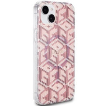 GUESS case for IPHONE 15 compatible with MagSafe GUHMP15SHGCUSTGP (IML GCUBE) pink GUESS case for IPHONE 15 compatible with MagSafe GUHMP15SHGCUSTGP (IML GCUBE) pink