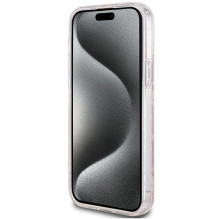 GUESS case for IPHONE 15 compatible with MagSafe GUHMP15SHGCUSTGP (IML GCUBE) pink GUESS case for IPHONE 15 compatible with MagSafe GUHMP15SHGCUSTGP (IML GCUBE) pink