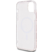 GUESS case for IPHONE 15 compatible with MagSafe GUHMP15SHGCUSTGP (IML GCUBE) pink GUESS case for IPHONE 15 compatible with MagSafe GUHMP15SHGCUSTGP (IML GCUBE) pink