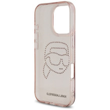 KARL LAGERFELD dėklas, skirtas IPHONE 16 Pro KLHCP16LHKHDCELP (IML su cirkoniais SK galvute), rožinis KARL LAGERFELD dėklas, skirtas IPHONE 16 Pro KLHCP16LHKHDCELP (IML su cirkoniais SK galvute), rožinis