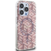 GUESS dėklas, skirtas IPHONE 15 Pro Max, suderinamas su MagSafe GUHMP15XHGCUSTGP (IML GCUBE), rožinis GUESS dėklas, skirtas IPHONE 15 Pro Max, suderinamas su MagSafe GUHMP15XHGCUSTGP (IML GCUBE), rožinis
