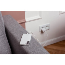 Telefono įkroviklis Forcell F-Energy USB C QC4.0 PD 3A 25W + laidas USB C į USB C TFK-TC-25WPD baltas