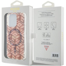 GUESS dėklas, skirtas IPHONE 15 Pro Max, suderinamas su MagSafe GUHMP15XHGCUSTGP (IML GCUBE), rožinis GUESS dėklas, skirtas IPHONE 15 Pro Max, suderinamas su MagSafe GUHMP15XHGCUSTGP (IML GCUBE), rožinis