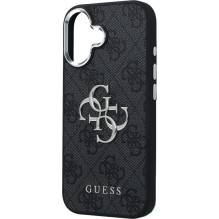 GUESS case for IPHONE 17 GUHCP17SP4G4SMCK (4G PU Leather Case with Big 4G and Classic Logo and Silver Metal Camera Frame