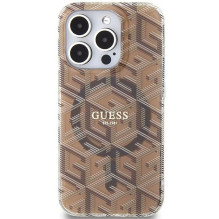 GUESS case for IPHONE 15 Pro compatible with MagSafe GUHMP15LHGCUSTGW (IML GCUBE) brown GUESS case for IPHONE 15 Pro compatible with MagSafe GUHMP15LHGCUSTGW (IML GCUBE) brown