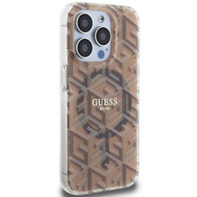 GUESS case for IPHONE 15 Pro compatible with MagSafe GUHMP15LHGCUSTGW (IML GCUBE) brown GUESS case for IPHONE 15 Pro compatible with MagSafe GUHMP15LHGCUSTGW (IML GCUBE) brown
