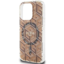 GUESS case for IPHONE 15 Pro compatible with MagSafe GUHMP15LHGCUSTGW (IML GCUBE) brown GUESS case for IPHONE 15 Pro compatible with MagSafe GUHMP15LHGCUSTGW (IML GCUBE) brown