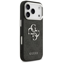 GUESS case for IPHONE 17 Pro GUHCP17LP4G4SMCK (4G PU Leather Case with Big 4G and Classic Logo and Silver Metal Camera F