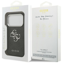 GUESS dėklas, skirtas IPHONE 17 Pro GUHCP17LP4G4SMCK (4G PU odinis dėklas su dideliu 4G ir klasikiniu logotipu bei sidab GUESS dėklas, skirtas IPHONE 17 Pro GUHCP17LP4G4SMCK (4G PU odinis dėklas su dideliu 4G ir klasikiniu logotipu bei sidab