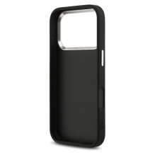 GUESS dėklas, skirtas IPHONE 17 Pro Max GUHCP17XP4G4SMCK (PU W / Big 4G Classic Logo) sidabrinės juodos spalvos