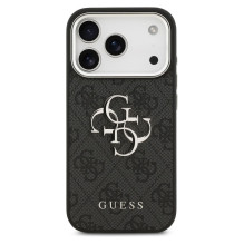 GUESS case for IPHONE 17 Pro Max GUHCP17XP4G4SMCK (PU W / Big 4G Classic Logo) silver black