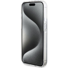 GUESS dėklas, skirtas IPHONE 15 Pro GUHCP15LH4PSEGK (4G auksinė juostelė), juodas GUESS dėklas, skirtas IPHONE 15 Pro GUHCP15LH4PSEGK (4G auksinė juostelė), juodas