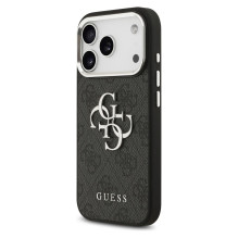 GUESS case for IPHONE 17 Pro Max GUHCP17XP4G4SMCK (PU W / Big 4G Classic Logo) silver black