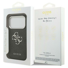 GUESS case for IPHONE 17 Pro Max GUHCP17XP4G4SMCK (PU W / Big 4G Classic Logo) silver black