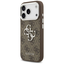 GUESS case for IPHONE 17 Pro GUHCP17LP4G4SMCW (4G PU Leather Case with Big 4G and Classic Logo and Silver Metal Camera F