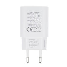 Telefono įkroviklis Forcell F-Energy USB C + USB A QC4.0 PD 3A 30W TFK-TC-30WPD baltas