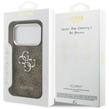 GUESS case for IPHONE 17 Pro GUHCP17LP4G4SMCW (4G PU Leather Case with Big 4G and Classic Logo and Silver Metal Camera F
