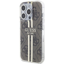 GUESS case for IPHONE 15 Pro GUHCP15MH4PSEGW (4G Gold Stripe) brown GUESS case for IPHONE 15 Pro GUHCP15MH4PSEGW (4G Gold Stripe) brown