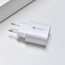 Telefono įkroviklis Forcell F-Energy USB C + USB A QC4.0 PD 3A 30W TFK-TC-30WPD baltas