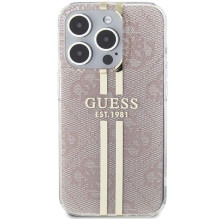 GUESS case for IPHONE 15 Pro GUHCP15LH4PSEGP (4G Gold Stripe) pink
