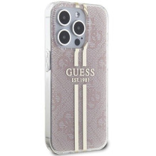 GUESS case for IPHONE 15 Pro GUHCP15LH4PSEGP (4G Gold Stripe) pink