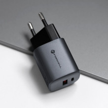 Telefono įkroviklis Forcell F-Energy GaN USB C + USB A QC4.0 PD 3A 33W VT-31 pilkas Telefono įkroviklis Forcell F-Energy GaN USB C + USB A QC4.0 PD 3A 33W VT-31 pilkas