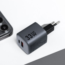 Phone charger Forcell F-Energy GaN USB C + USB A QC4.0 PD 3A 33W VT-31 gray Phone charger Forcell F-Energy GaN USB C + USB A QC4.0 PD 3A 33W VT-31 gray