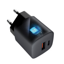 Telefono įkroviklis Forcell F-Energy GaN USB C + USB A QC4.0 PD 3A 33W VT-31 pilkas Telefono įkroviklis Forcell F-Energy GaN USB C + USB A QC4.0 PD 3A 33W VT-31 pilkas