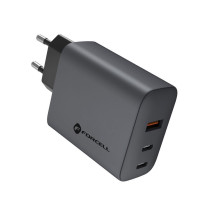 Phone charger Forcell F-Energy GaN 2 x USB C + USB A QC4.0 PD 4A 65W VT-42B gray Phone charger Forcell F-Energy GaN 2 x USB C + USB A QC4.0 PD 4A 65W VT-42B gray