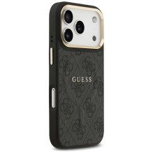 GUESS dėklas, skirtas IPHONE 17 Pro, suderinamas su MagSafe GUHMP17LP4MSEGCK (PU 4G W / Classic), juodas GUESS dėklas, skirtas IPHONE 17 Pro, suderinamas su MagSafe GUHMP17LP4MSEGCK (PU 4G W / Classic), juodas