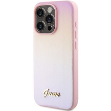 GUESS case for IPHONE 14 Pro GUHCP14LPSAIRSP (Saffiano Iridescent Script) pink GUESS case for IPHONE 14 Pro GUHCP14LPSAIRSP (Saffiano Iridescent Script) pink