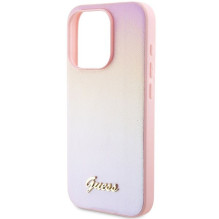 GUESS case for IPHONE 14 Pro GUHCP14LPSAIRSP (Saffiano Iridescent Script) pink GUESS case for IPHONE 14 Pro GUHCP14LPSAIRSP (Saffiano Iridescent Script) pink