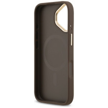 GUESS dėklas IPHONE 17, suderinamas su MagSafe GUHMP17SP4MSEGCW (PU 4G W / Classic), rudas