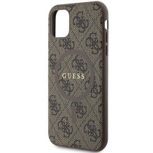 GUESS case for IPHONE 11 compatible with MagSafe GUHMN61G4GFRW (4G Ring classic logo) brown GUESS case for IPHONE 11 compatible with MagSafe GUHMN61G4GFRW (4G Ring classic logo) brown